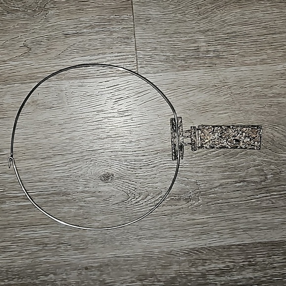 Vintage brutalist Sterling silver chunk river bark  hand-made necklace - Picture 9 of 11